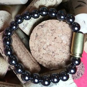 Cute Hematite bracelet 7"